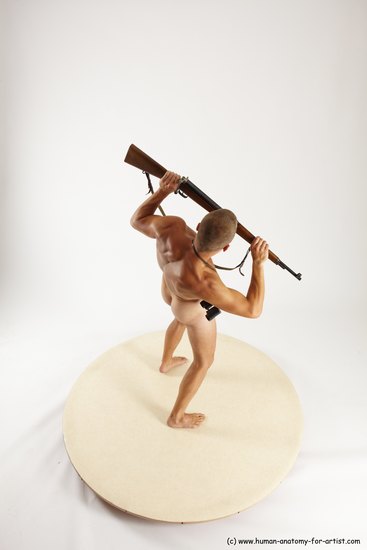 Nude Fighting Man White Standing poses - ALL Slim Short Brown Standing poses - simple Multi angles poses Realistic