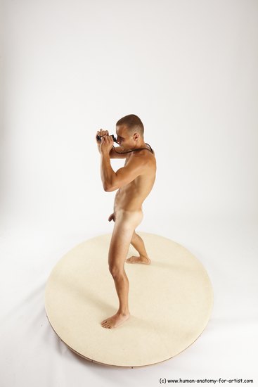 Nude Fighting Man White Standing poses - ALL Slim Short Brown Standing poses - simple Multi angles poses Realistic