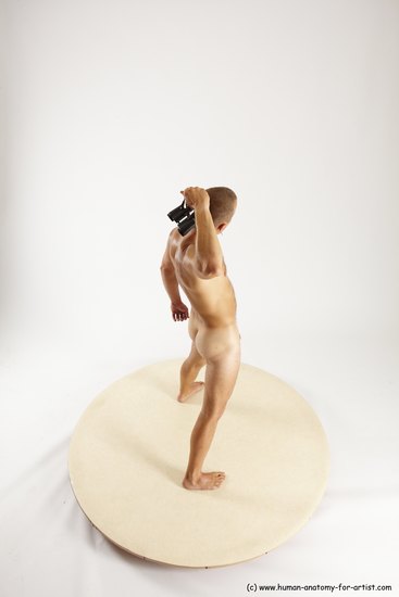 Nude Fighting Man White Standing poses - ALL Slim Short Brown Standing poses - simple Multi angles poses Realistic