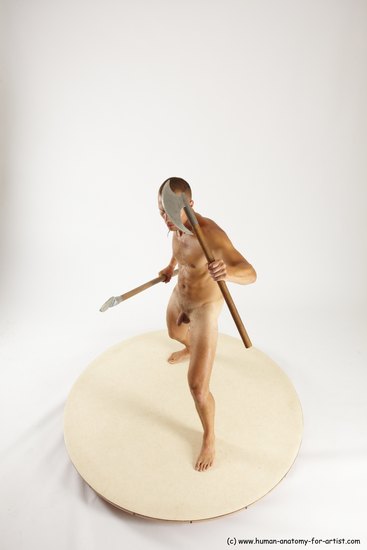 Nude Fighting with axe Man White Standing poses - ALL Slim Short Brown Standing poses - simple Multi angles poses Realistic