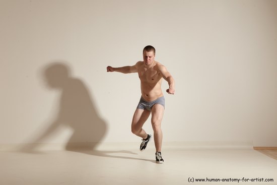 Underwear Martial art Man White Standing poses - ALL Athletic Short Brown Standing poses - simple Dynamic poses Academic