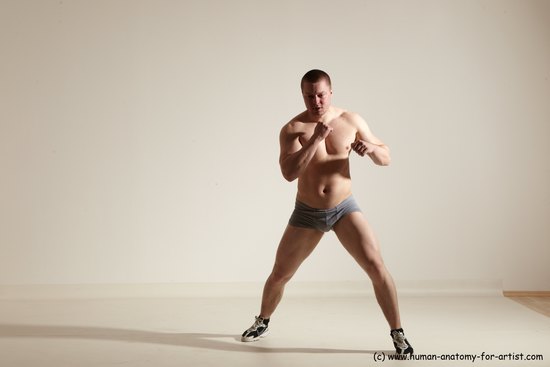 Underwear Martial art Man White Standing poses - ALL Athletic Short Brown Standing poses - simple Dynamic poses Academic