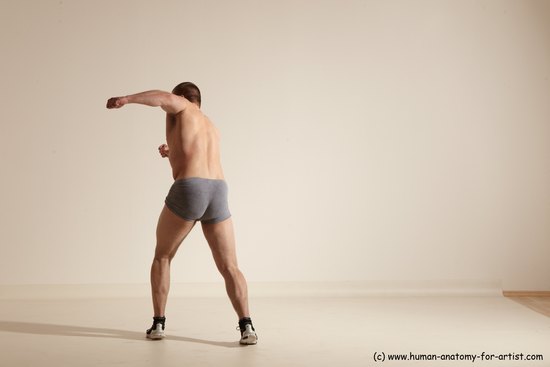 Underwear Martial art Man White Standing poses - ALL Athletic Short Brown Standing poses - simple Dynamic poses Academic