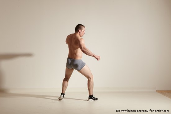 Underwear Martial art Man White Standing poses - ALL Athletic Short Brown Standing poses - simple Dynamic poses Academic