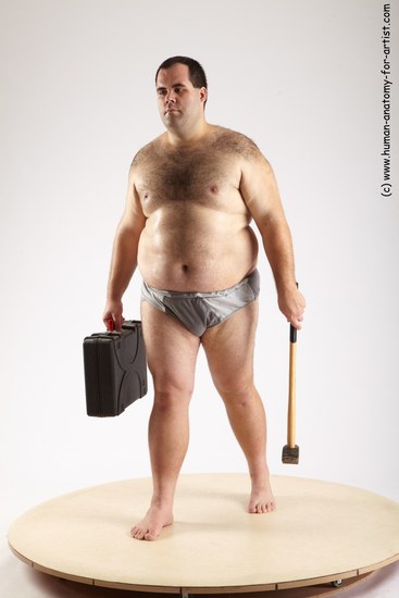 Underwear Man White Standing poses - ALL Overweight Short Black Standing poses - simple Academic