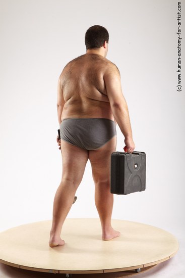 Underwear Man White Standing poses - ALL Overweight Short Black Standing poses - simple Academic