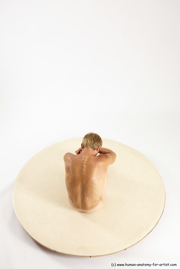 Nude Man White Sitting poses - simple Slim Short Brown Sitting poses - ALL Multi angles poses Realistic