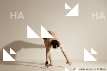 Underwear Gymnastic poses Man White Athletic Short Black Dancing Dynamic poses Academic