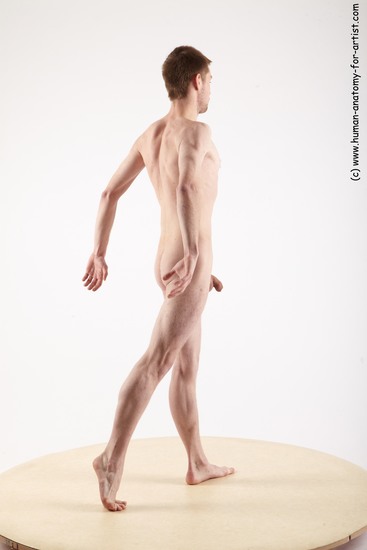 Nude Man White Standing poses - ALL Slim Short Brown Standing poses - simple Realistic