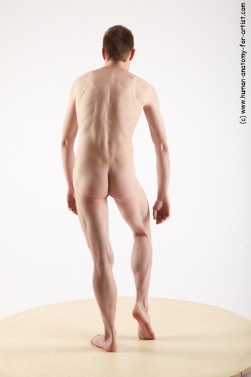 Nude Man White Standing poses - ALL Slim Short Brown Standing poses - simple Realistic