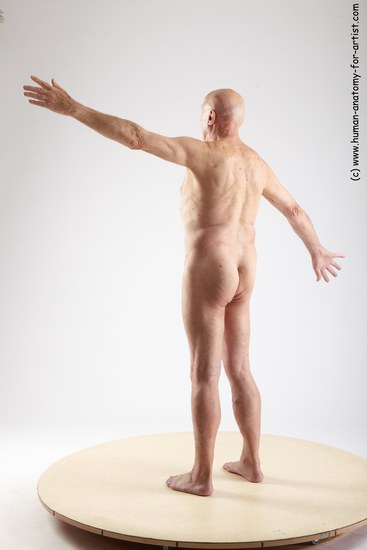 and more Nude Man White Standing poses - ALL Slim Bald Grey Standing poses - simple Realistic