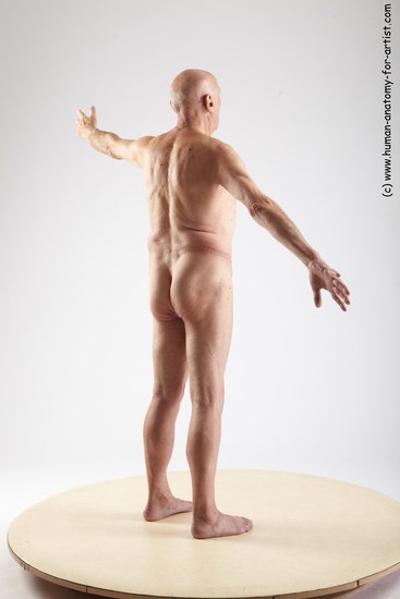 and more Nude Man White Standing poses - ALL Slim Bald Grey Standing poses - simple Realistic