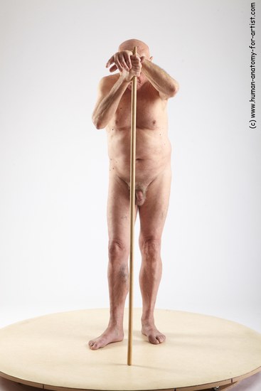 and more Nude Man White Standing poses - ALL Slim Bald Grey Standing poses - simple Realistic