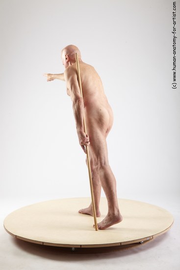 and more Nude Man White Standing poses - ALL Slim Bald Grey Standing poses - simple Realistic