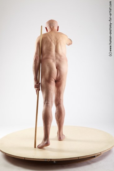 and more Nude Man White Standing poses - ALL Slim Bald Grey Standing poses - simple Realistic