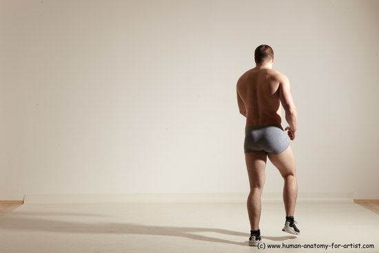 Underwear Martial art Man White Standing poses - ALL Slim Short Brown Standing poses - simple Dynamic poses Academic