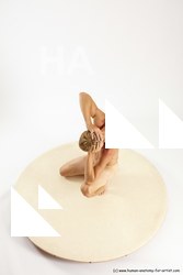 Nude Man White Kneeling poses - ALL Athletic Short Brown Kneeling poses - on one knee Multi angles poses Realistic