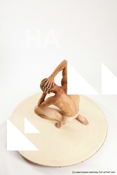 Nude Man White Kneeling poses - ALL Athletic Short Brown Kneeling poses - on one knee Multi angles poses Realistic
