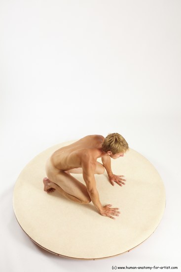 Nude Man White Standing poses - ALL Athletic Short Brown Standing poses - knee-bend Multi angles poses Realistic