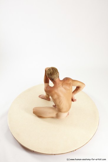 Nude Man White Sitting poses - simple Athletic Short Brown Sitting poses - ALL Multi angles poses Realistic