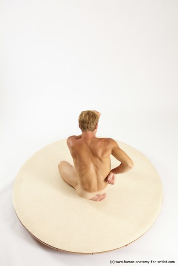 Nude Man White Sitting poses - simple Athletic Short Brown Sitting poses - ALL Multi angles poses Realistic