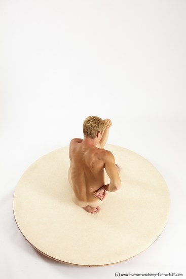 Nude Man White Sitting poses - simple Athletic Short Brown Sitting poses - ALL Multi angles poses Realistic