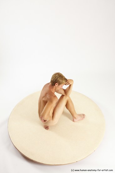 Nude Man White Sitting poses - simple Athletic Short Brown Sitting poses - ALL Multi angles poses Realistic