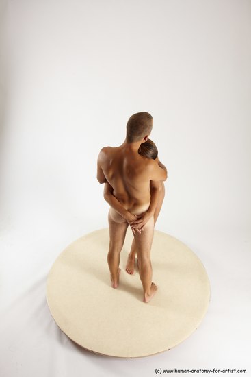 Nude Man White Standing poses - ALL Slim Short Brown Standing poses - bend over Multi angles poses Realistic