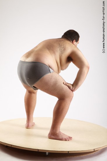 Underwear Man White Standing poses - ALL Overweight Short Standing poses - bend over Black Academic