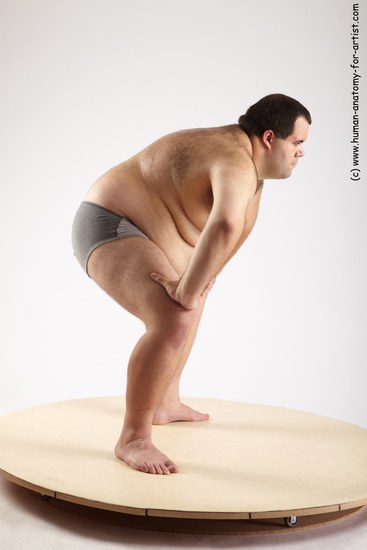 Underwear Man White Standing poses - ALL Overweight Short Standing poses - bend over Black Academic