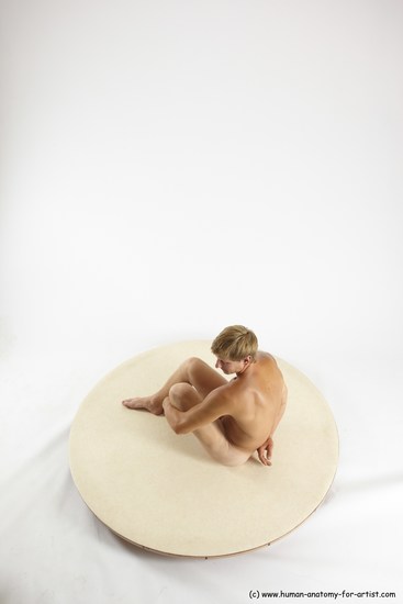 Nude Man White Sitting poses - simple Athletic Short Brown Sitting poses - ALL Multi angles poses Realistic