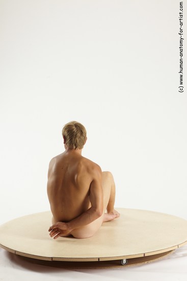 Nude Man White Sitting poses - simple Athletic Short Brown Sitting poses - ALL Multi angles poses Realistic