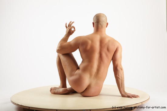 Nude Man White Standing poses - ALL Slim Bald Standing poses - simple Realistic