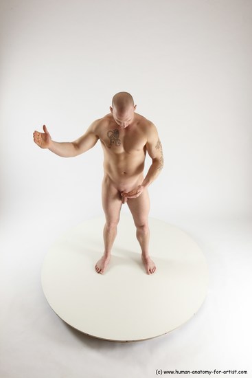 Man White Standing poses - ALL Slim Bald Standing poses - simple Multi angles poses Academic