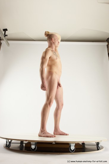 Man White Standing poses - ALL Slim Bald Standing poses - simple Multi angles poses Academic