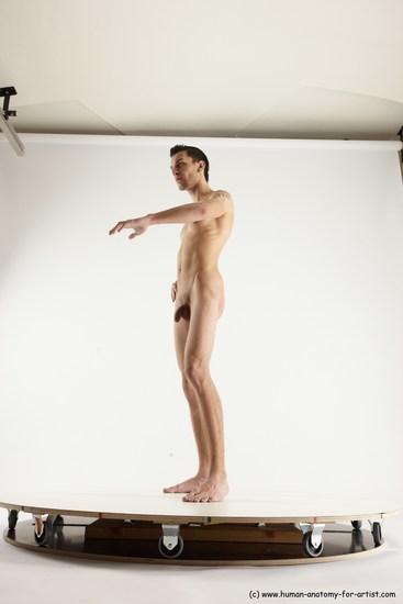 Nude Man White Standing poses - ALL Athletic Short Brown Standing poses - simple Multi angles poses Realistic