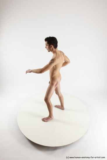 Nude Man White Standing poses - ALL Athletic Short Brown Standing poses - simple Multi angles poses Realistic