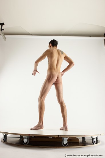 Nude Man White Standing poses - ALL Athletic Short Brown Standing poses - simple Multi angles poses Realistic