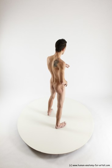 Nude Man White Standing poses - ALL Athletic Short Brown Standing poses - simple Multi angles poses Realistic