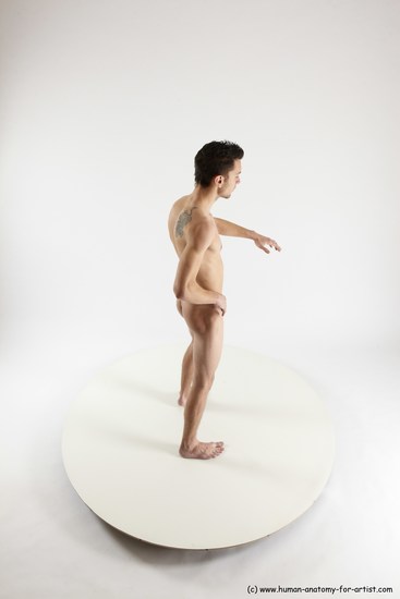 Nude Man White Standing poses - ALL Athletic Short Brown Standing poses - simple Multi angles poses Realistic