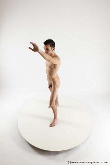 Nude Man White Standing poses - ALL Athletic Short Brown Standing poses - simple Multi angles poses Realistic