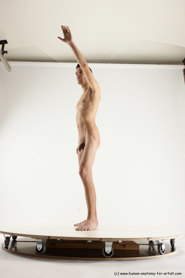 Nude Man White Standing poses - ALL Athletic Short Brown Standing poses - simple Multi angles poses Realistic