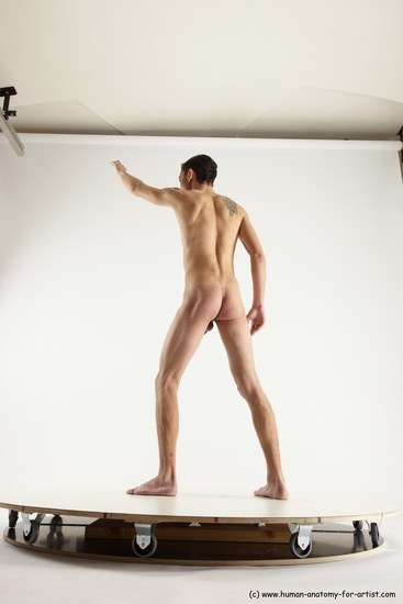 Nude Man White Standing poses - ALL Athletic Short Brown Standing poses - simple Multi angles poses Realistic