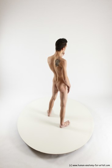 Nude Man White Standing poses - ALL Athletic Short Brown Standing poses - simple Multi angles poses Realistic