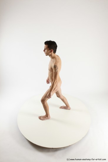 Nude Man White Standing poses - ALL Athletic Short Brown Standing poses - simple Multi angles poses Realistic