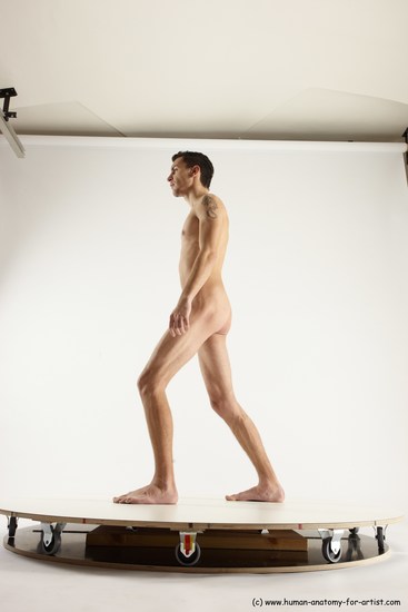 Nude Man White Standing poses - ALL Athletic Short Brown Standing poses - simple Multi angles poses Realistic