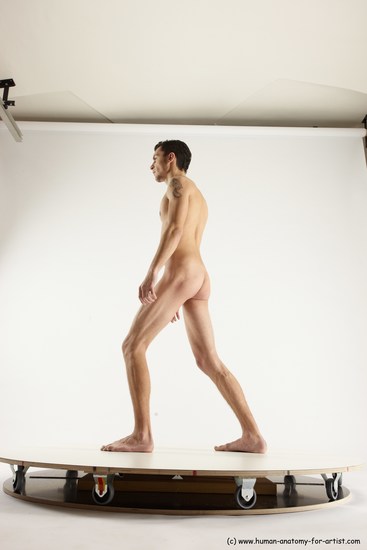 Nude Man White Standing poses - ALL Athletic Short Brown Standing poses - simple Multi angles poses Realistic