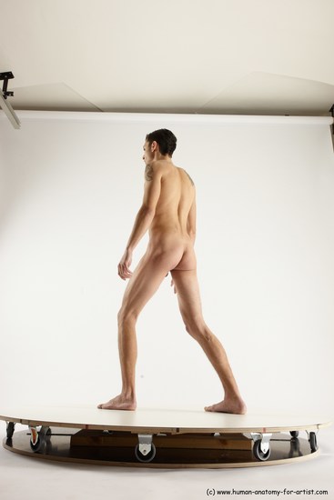 Nude Man White Standing poses - ALL Athletic Short Brown Standing poses - simple Multi angles poses Realistic