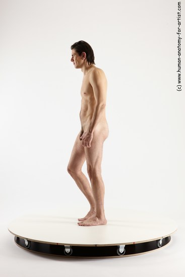 Nude Man White Standing poses - ALL Slim Short Brown Standing poses - simple Multi angles poses Realistic