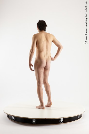 Nude Man White Standing poses - ALL Slim Short Brown Standing poses - simple Multi angles poses Realistic